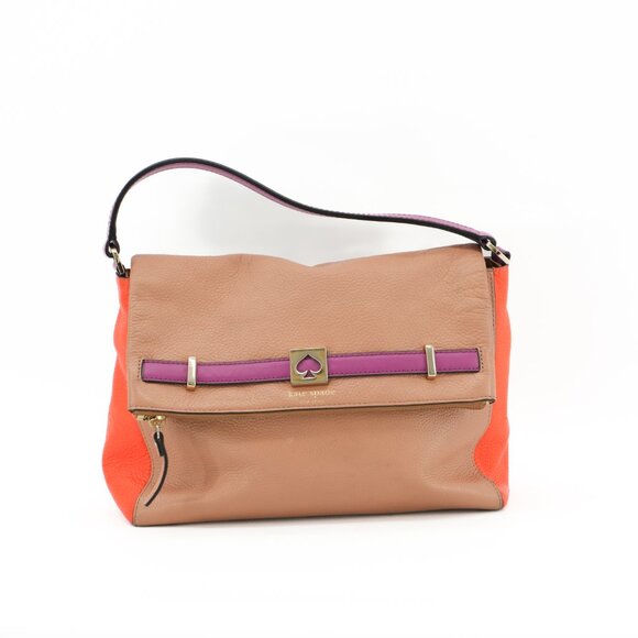 Kate Spade Colorblock Leather Shoulder Bag Colorful Crossbody - Picture 12 of 13